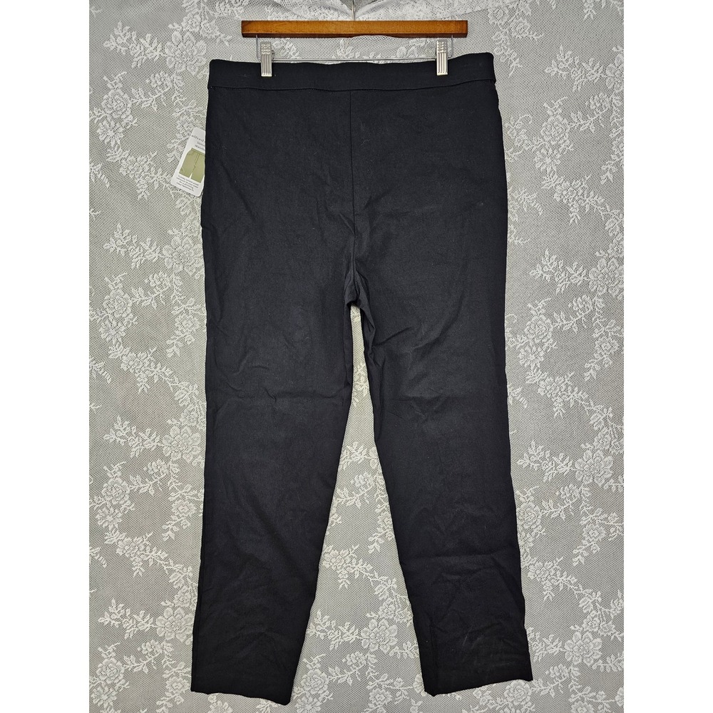 Alfred Dunner Pull On Pants Women's 12 Slimming Waist Tummy‎ Control Black NWT